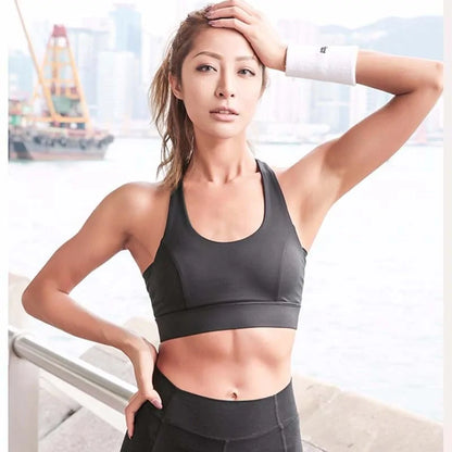 White Strap Push Up Sports Bra: Women's Gym Yoga Athletic Vest Underwear