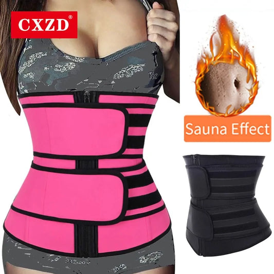 CXZD Neoprene Waist Trainer Belt: Slimming Sweat Fat Burning Body Shaper